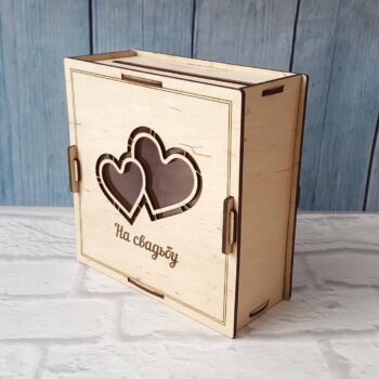 Intra απο ξύλο plywood 3mm-4mm πάχος - Γαμήλια κάρτα και κουτί χρημάτων Δίασταση 30x30 cm Intraeaxys-67wldqw1 - Image 1