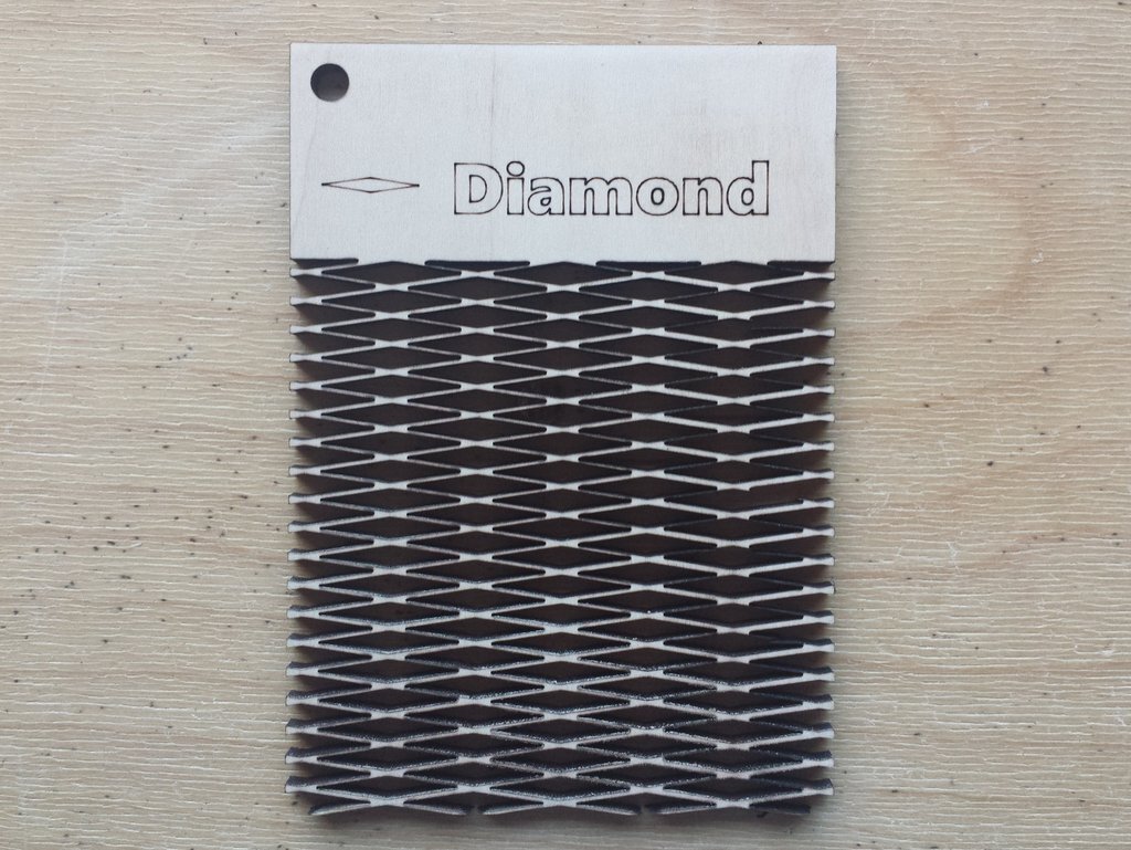 Intra απο ξύλο plywood 3mm-4mm πάχος - Πρότυπο διαμαντένιο μοτίβο ζωντανής άρθρωσης για Δίασταση 30x30 cm Intraeaxys-r1zjk27l