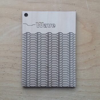 Intra απο ξύλο plywood 3mm-4mm πάχος - Πρότυπο ζωντανού μεντεσέ μοτίβο κυμάτων για Δίασταση 30x30 cm Intraeaxys-eo0y6w7g - Image 1