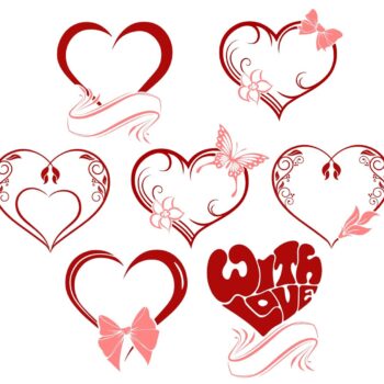 Intra απο ξύλο plywood 3mm-4mm πάχος - Ημέρα του Αγίου Βαλεντίνου καρδιές διανύσματα Δίασταση 30x30 cm Intraeaxys-eo0qjl31 - Image 1