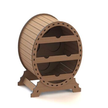 Intra απο ξύλο plywood 3mm-4mm πάχος - Μικρό Κελάρι 4 Μπουκάλι Δίασταση 30x30 cm Intraeaxys-67wkm372 - Image 1