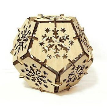 Intra απο ξύλο plywood 3mm-4mm πάχος - Φωτιστικό κομοδίνου Τρισδιάστατο παζλ με μοτίβο με λέιζερ Δίασταση 30x30 cm Intraeaxys-zo95pw1k - Image 1