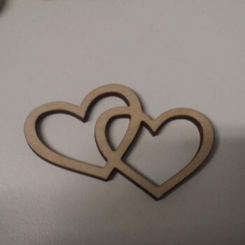 Intra απο ξύλο plywood 3mm-4mm πάχος - Δύο Καρδιές Δίασταση 30x30 cm Intraeaxys-51rrxmm1 - Image 1