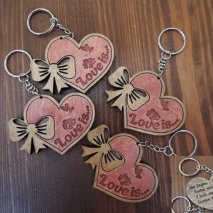 Intra απο ξύλο plywood 3mm-4mm πάχος - Μπρελόκ για τα αγαπημένα σας πρόσωπα Lasercut Δίασταση 5x5 cm Intraeaxys-078nvj75