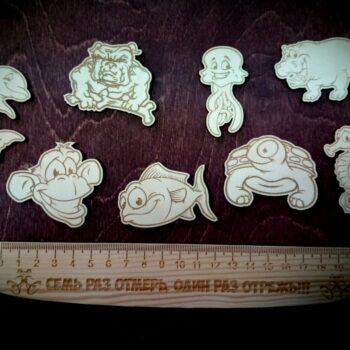 Intra απο ξύλο plywood 3mm-4mm πάχος - Znachki Zhivotnye Δίασταση 30x30 cm Intraeaxys-yon2pgor - Image 1