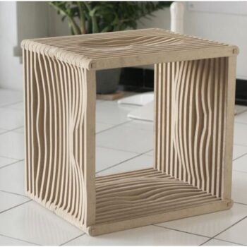 Intra απο ξύλο plywood 3mm-4mm πάχος - Σκαμπό τεσσάρων όψεων R9 Δίασταση 30x30 cm Intraeaxys-r7vz051d - Image 1