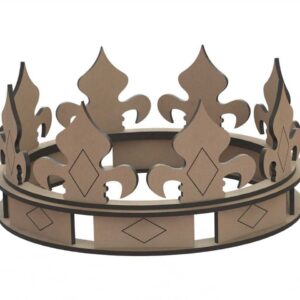 Intra απο ξύλο plywood 3mm-4mm πάχος - Σχήμα κορώνας Δίασταση 30x30 cm Intraeaxys-eo43y91j