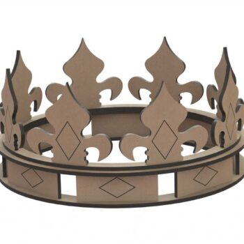 Intra απο ξύλο plywood 3mm-4mm πάχος - Σχήμα κορώνας Δίασταση 30x30 cm Intraeaxys-eo43y91j - Image 1