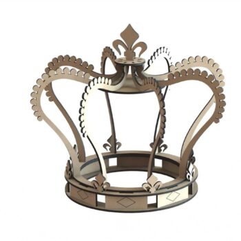 Intra απο ξύλο plywood 3mm-4mm πάχος - Βασιλικό Στέμμα Δίασταση 30x30 cm Intraeaxys-pokemkoj - Image 1