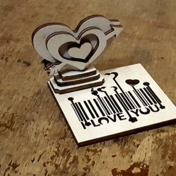 Intra απο ξύλο plywood 3mm-4mm πάχος - Καρδιά Δίασταση 30x30 cm Intraeaxys-yon48g1r - Image 1