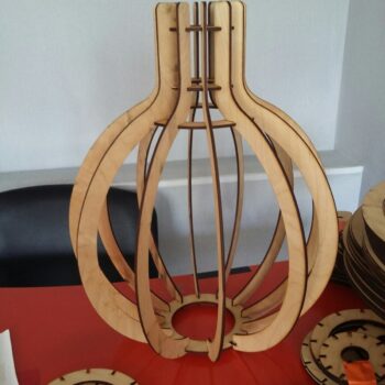 Intra απο ξύλο plywood 3mm-4mm πάχος - Lampa Lampochka Δίασταση 30x30 cm Intraeaxys-67wj28o2 - Image 1