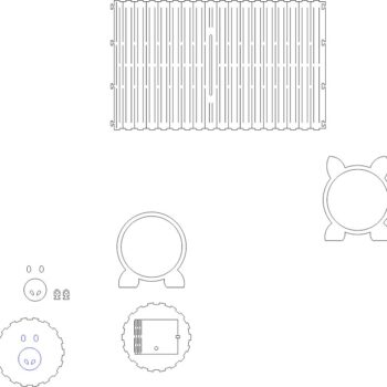Intra απο ξύλο plywood 3mm-4mm πάχος - علبة مناديل او حصالة مدورة Δίασταση 30x30 cm Intraeaxys-qom03p13 - Image 1