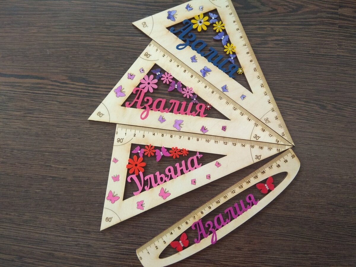 Intra απο ξύλο plywood 3mm-4mm πάχος - Lineyka Treugolnik Δίασταση 30x30 cm Intraeaxys-ro6grq7x