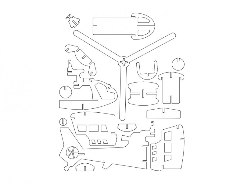 Intra απο ξύλο plywood 3mm-4mm πάχος - Heli 4,75mm Καθαρό Δίασταση 30x30 cm Intraeaxys-m1dvkl1k