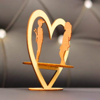 Intra απο ξύλο plywood 3mm-4mm πάχος - Ζευγάρι με Καρδιά 3mm Δίασταση 30x30 cm Intraeaxys-voq20g6o - Image 9