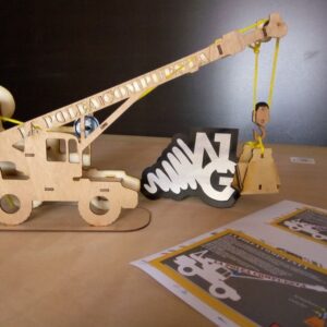 Intra απο ξύλο plywood 3mm-4mm πάχος - Γερανός 3D παζλ Δίασταση 30x30 cm Intraeaxys-eoxwpq1z