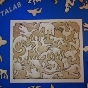 Intra απο ξύλο plywood 3mm-4mm πάχος - Escher Mosaic II Δίασταση 30x30 cm Intraeaxys-pok2wkoj