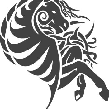 Intra απο ξύλο plywood 3mm-4mm πάχος - Τέχνη τοίχου αλόγου Δίασταση 30x30 cm Intraeaxys-eo4q5mg7 - Image 1