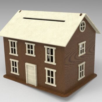 Intra απο ξύλο plywood 3mm-4mm πάχος - Κουμπαράς House Δίασταση 40x50 cm Intraeaxys-voq2mgdo - Image 1