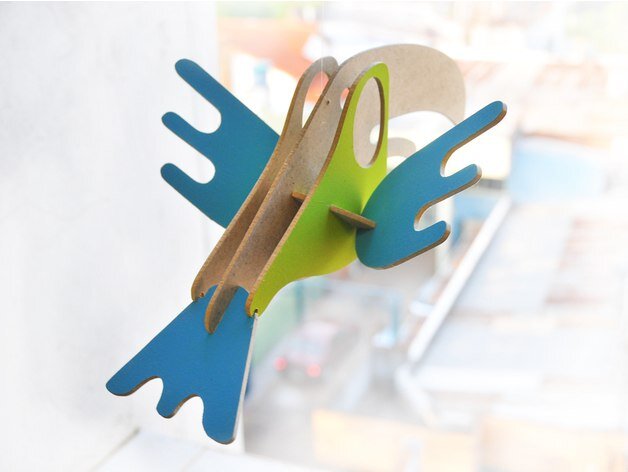 Intra απο ξύλο plywood 3mm-4mm πάχος - Bananovy Klyuv Δίασταση 30x30 cm Intraeaxys-yonn0gor