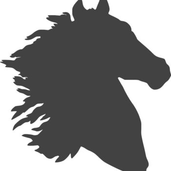 Intra απο ξύλο plywood 3mm-4mm πάχος - Σιλουέτα αλόγων 2 Δίασταση 30x30 cm Intraeaxys-eo46ly1j - Image 1