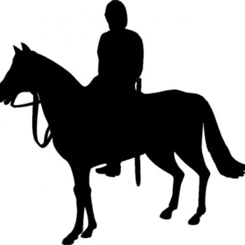 Intra απο ξύλο plywood 3mm-4mm πάχος - Horse Rider Silhouette Δίασταση 30x30 cm Intraeaxys-p7yj927q - Image 1