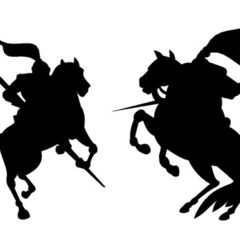 Intra απο ξύλο plywood 3mm-4mm πάχος - Πολεμική σιλουέτα αλόγων Δίασταση 30x30 cm Intraeaxys-eo424y7j - Image 1