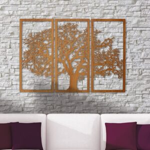 Intra απο ξύλο plywood 3mm-4mm πάχος - Τέχνη τοίχου με ξύλινο πάνελ Tree Of Life 3 Δίασταση 30x30 cm Intraeaxys-zo9y9ge7