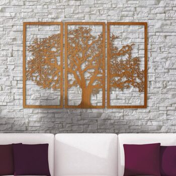 Intra απο ξύλο plywood 3mm-4mm πάχος - Τέχνη τοίχου με ξύλινο πάνελ Tree Of Life 3 Δίασταση 30x30 cm Intraeaxys-zo9y9ge7 - Image 1