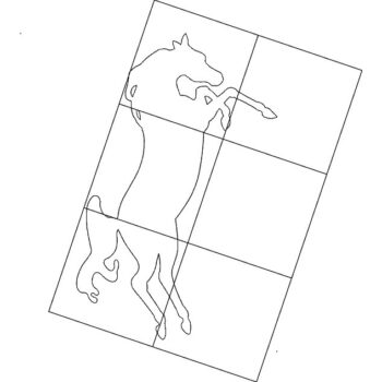 Intra απο ξύλο plywood 3mm-4mm πάχος - Άλογο μέσα στο πλαίσιο Δίασταση 30x30 cm Intraeaxys-075dykoz - Image 1