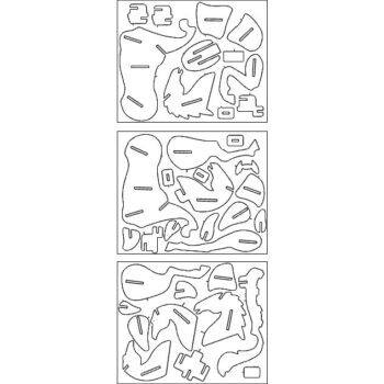 Intra απο ξύλο plywood 3mm-4mm πάχος - άλογο καβάλο Δίασταση 30x30 cm Intraeaxys-078yw5o5 - Image 1