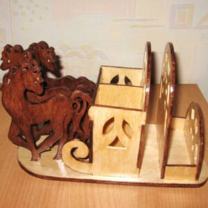 Intra απο ξύλο plywood 3mm-4mm πάχος - Stand Russian Trio Δίασταση 30x30 cm Intraeaxys-075q3k7z