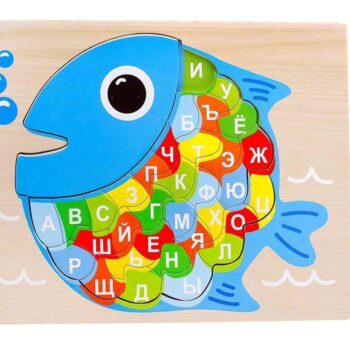 Intra απο ξύλο plywood 3mm-4mm πάχος - Εκπαιδευτικό Ξύλινο Παζλ Ρωσικό αλφάβητο Ψάρι Δίασταση 30x30 cm Intraeaxys-m1d6lmy7 - Image 1