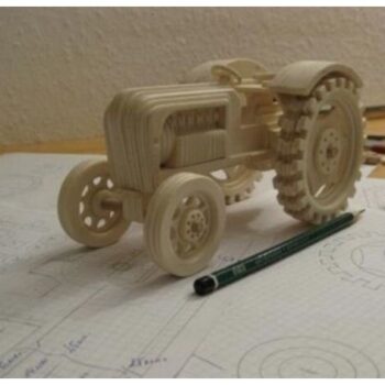 Intra απο ξύλο plywood 3mm-4mm πάχος - Tractor 571 3D Puzzle Kit Δίασταση 30x30 cm Intraeaxys-67wrr812 - Image 1