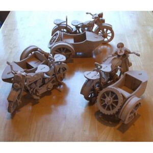 Intra απο ξύλο plywood 3mm-4mm πάχος - Τρισδιάστατο μοτίβο παζλ BMW R75 μοτοσικλέτας Δίασταση 30x30 cm Intraeaxys-07533m1z