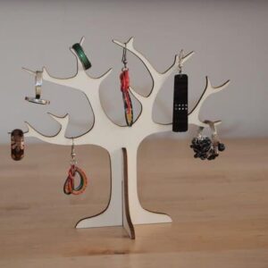 Intra απο ξύλο plywood 3mm-4mm πάχος - Δαχτυλίδι δέντρου Δίασταση 30x30 cm Intraeaxys-pokzgdoj