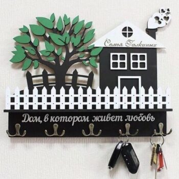 Intra απο ξύλο plywood 3mm-4mm πάχος - Είσοδος Ταχυδρομείο και Κάτοχος κλειδιών Δίασταση 30x30 cm Intraeaxys-6o3y3m37 - Image 1