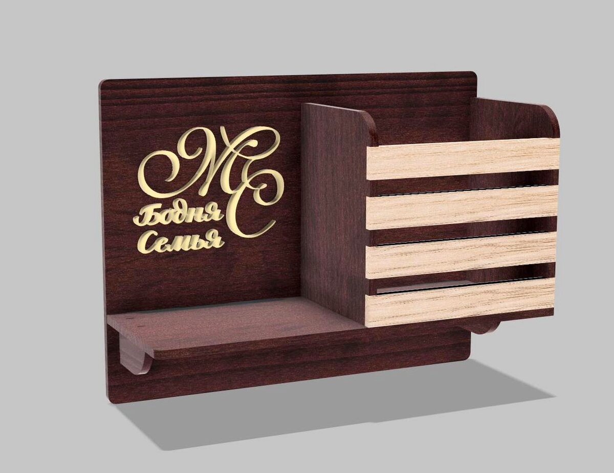 Intra απο ξύλο plywood 3mm-4mm πάχος - Εξατομικευμένη κρεμάστρα τοίχου με ράφι Δίασταση 30x30 cm Intraeaxys-pok3y597