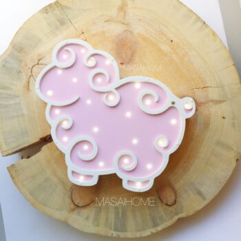 Intra απο ξύλο plywood 3mm-4mm πάχος - Sheep Night Light για Παιδικά Δωμάτια Δίασταση 30x30 cm Intraeaxys-6o3y63k7 - Image 1