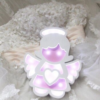 Intra απο ξύλο plywood 3mm-4mm πάχος - Φωτιστικό νύχτας Angel Kids Room 5mm Δίασταση 30x30 cm Intraeaxys-lopqj937 - Image 3