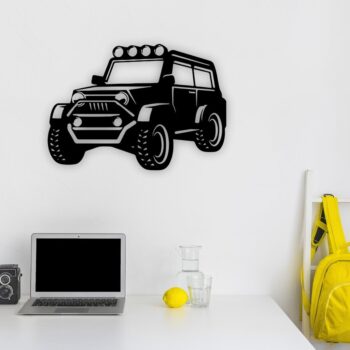 Intra απο ξύλο plywood 3mm-4mm πάχος - Jeep Wall Art Δίασταση 30x30 cm Intraeaxys-ro6y3vn7 - Image 1
