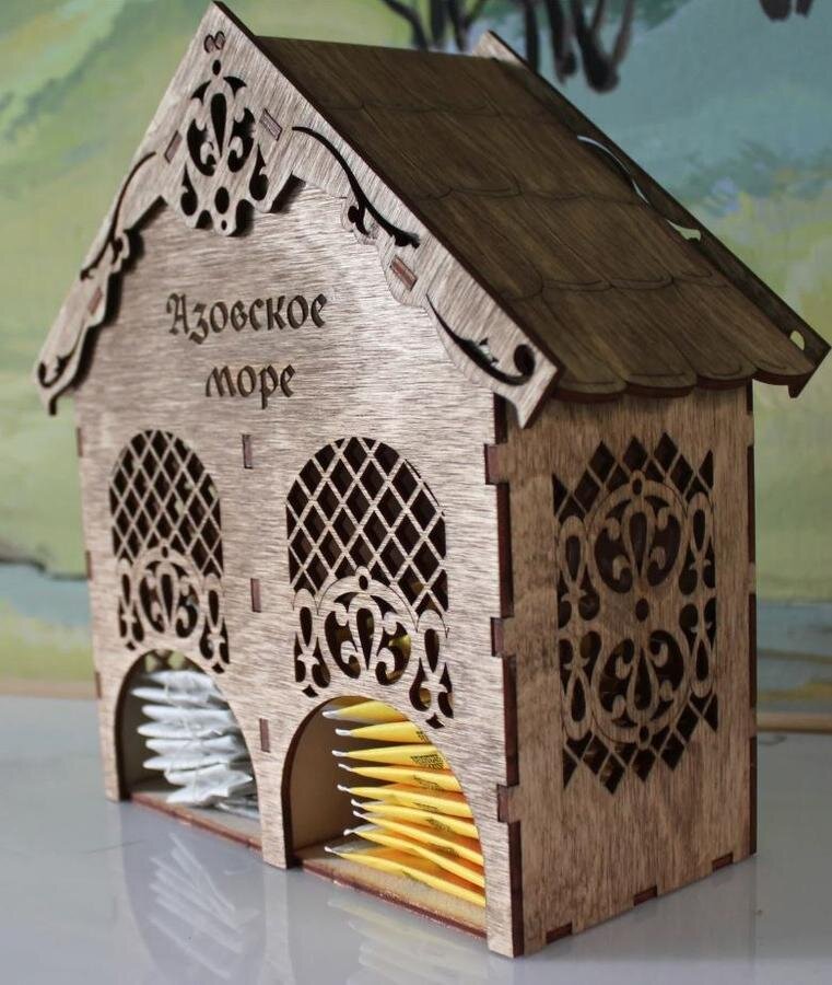 Intra απο ξύλο plywood 3mm-4mm πάχος - Διακοσμητικό Tea House από κόντρα πλακέ ter Project Δίασταση 40x50 cm Intraeaxys-e1gkxgdo