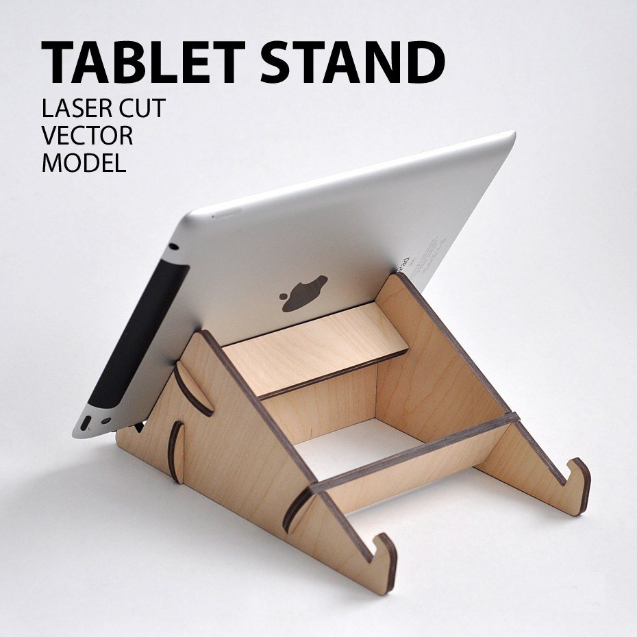 Intra απο ξύλο plywood 3mm-4mm πάχος - Tablet Stand ter Project Plan Δίασταση 30x30 cm Intraeaxys-zo9n041k