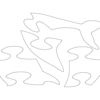 Intra απο ξύλο plywood 3mm-4mm πάχος - Παζλ Dolphin Δίασταση 30x30 cm Intraeaxys-p7y8nr1q - Image 1