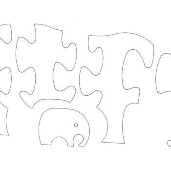 Intra απο ξύλο plywood 3mm-4mm πάχος - Παζλ Elefant Δίασταση 30x30 cm Intraeaxys-voq4y612 - Image 1