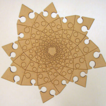 Intra απο ξύλο plywood 3mm-4mm πάχος - Fibonacci Spiral Jigsaw Puzzle πολύ βαθύ Δίασταση 30x30 cm Intraeaxys-91j0mp7m - Image 1