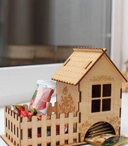 Intra απο ξύλο plywood 3mm-4mm πάχος - Casinha Cha Δίασταση 30x30 cm Intraeaxys-r7v2j61d