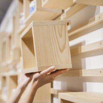 Intra απο ξύλο plywood 3mm-4mm πάχος - Αρθρωτές μονάδες ραφιών DIY 3D παζλ Δίασταση 30x30 cm Intraeaxys-078q3475 - Image 1