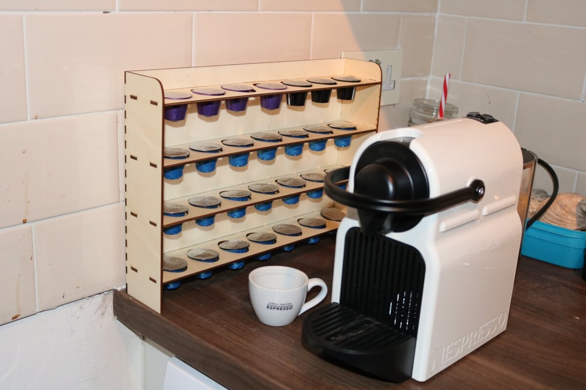 Intra απο ξύλο plywood 3mm-4mm πάχος - Σχάρα για δοχεία για καφέ Δίασταση 30x30 cm Intraeaxys-eo20e837