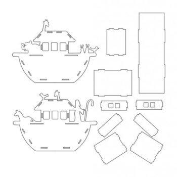 Intra απο ξύλο plywood 3mm-4mm πάχος - Κιβωτός του Νώε Δίασταση 30x30 cm Intraeaxys-6o3rgkon - Image 1